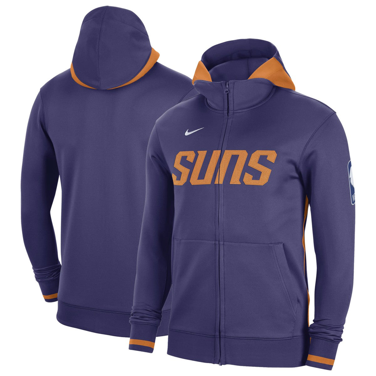 Phoenix Suns Authentic Showtime Performance Full-Zip Hoodie Purple