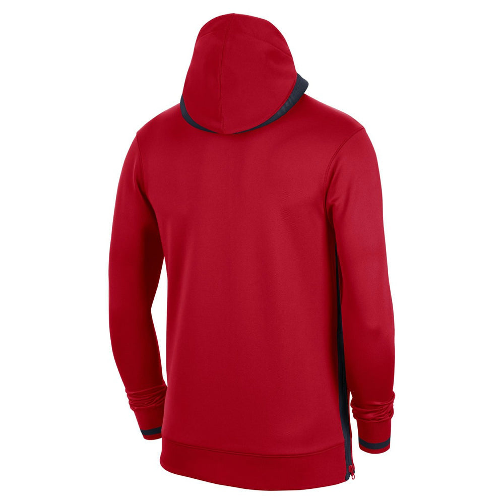 Washington Wizards Authentic Showtime Performance Full-Zip Hoodie Red