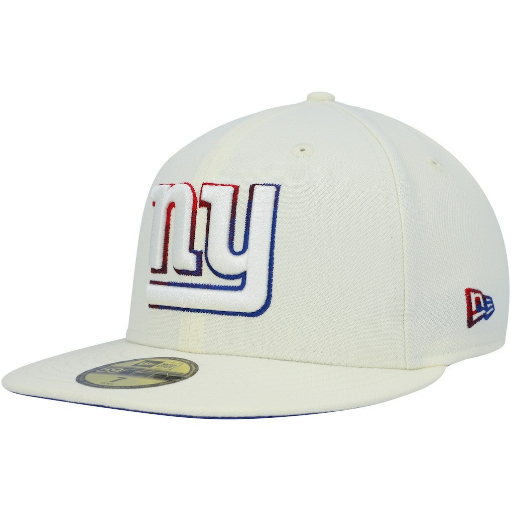 New York Giants New Era Chrome Color Dim 59FIFTY Fitted Hat Cream