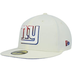 New York Giants New Era Chrome Color Dim 59FIFTY Fitted Hat Cream