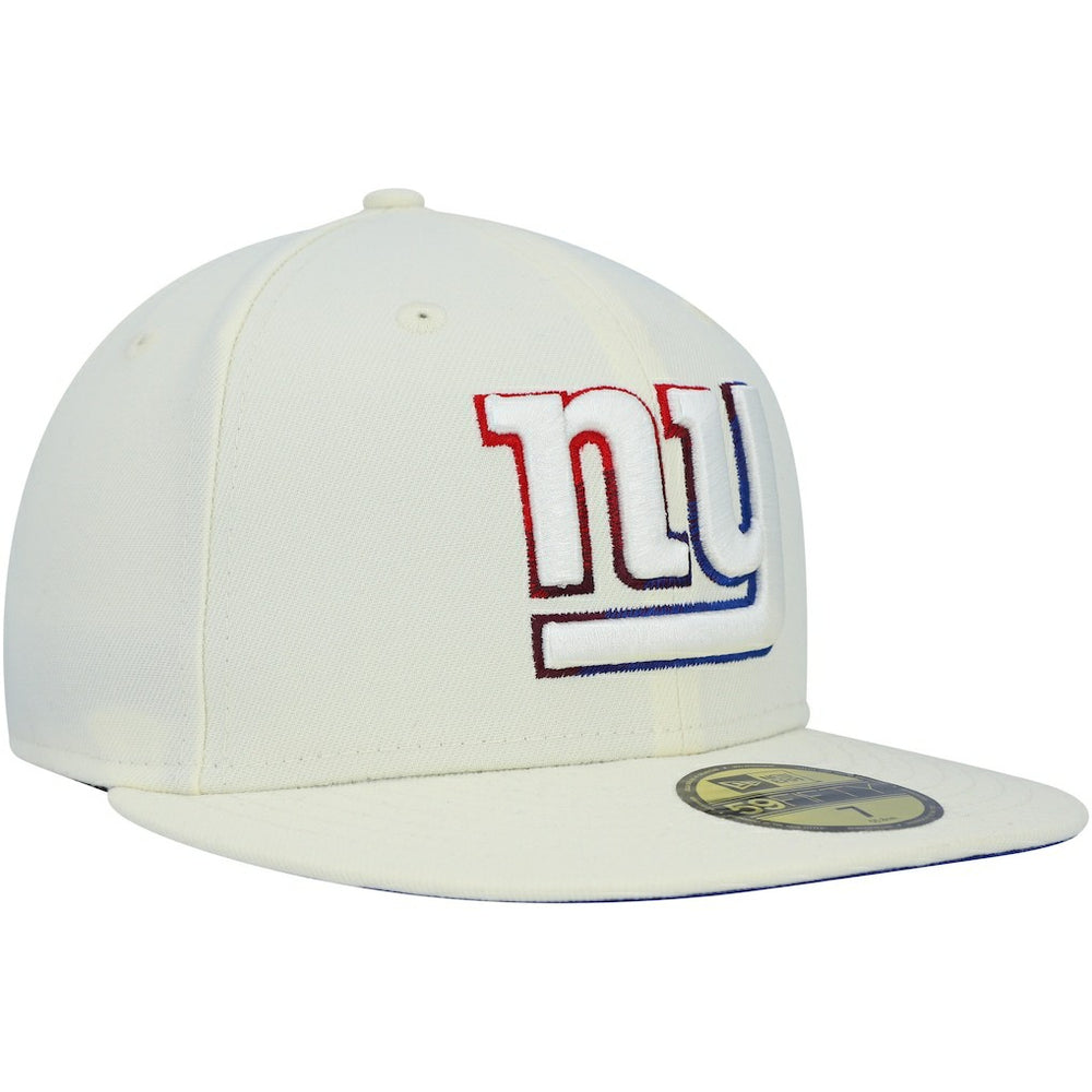 New York Giants New Era Chrome Color Dim 59FIFTY Fitted Hat Cream