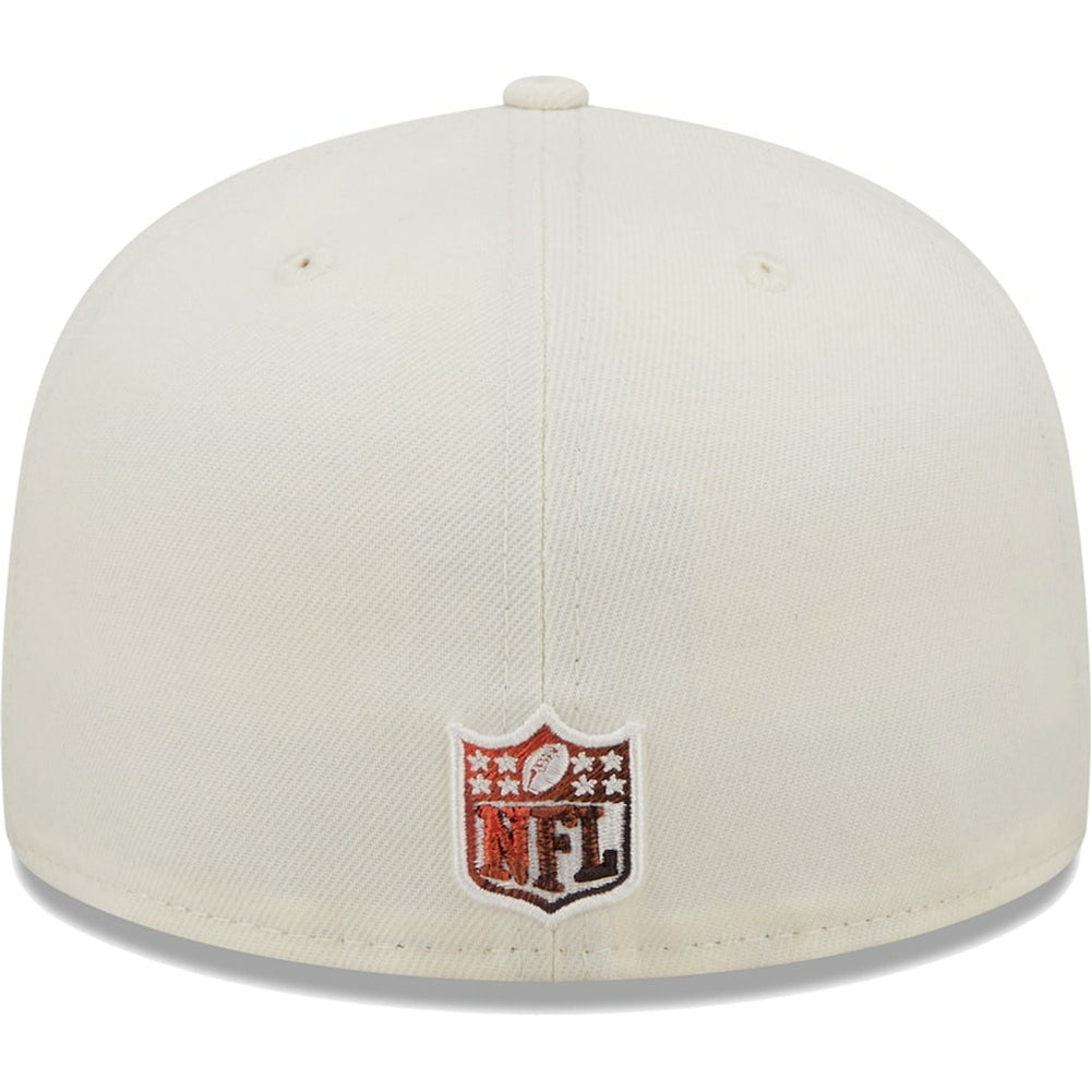 Cleveland Browns New Era Chrome Color Dim 59FIFTY Fitted Hat Cream