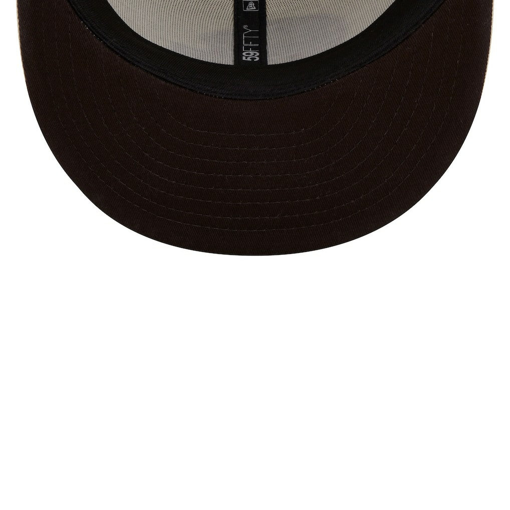 Cleveland Browns New Era Chrome Color Dim 59FIFTY Fitted Hat Cream