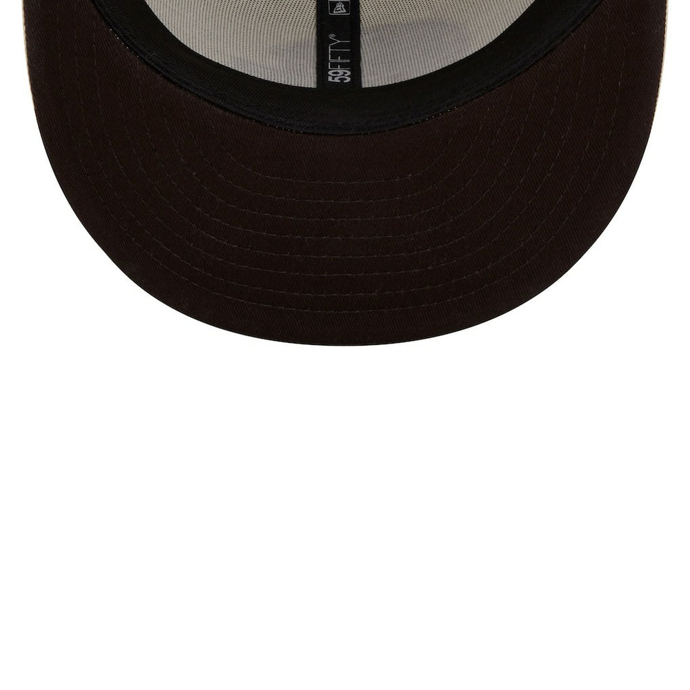 Cleveland Browns New Era Chrome Color Dim 59FIFTY Fitted Hat Cream