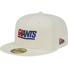New York Giants New Era Chrome Color Dim 59FIFTY Fitted Hat Cream