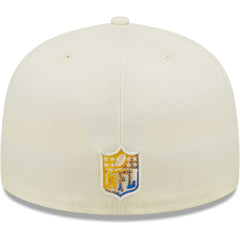 Los Angeles Rams New Era Chrome Color Dim 59FIFTY Fitted Hat Cream