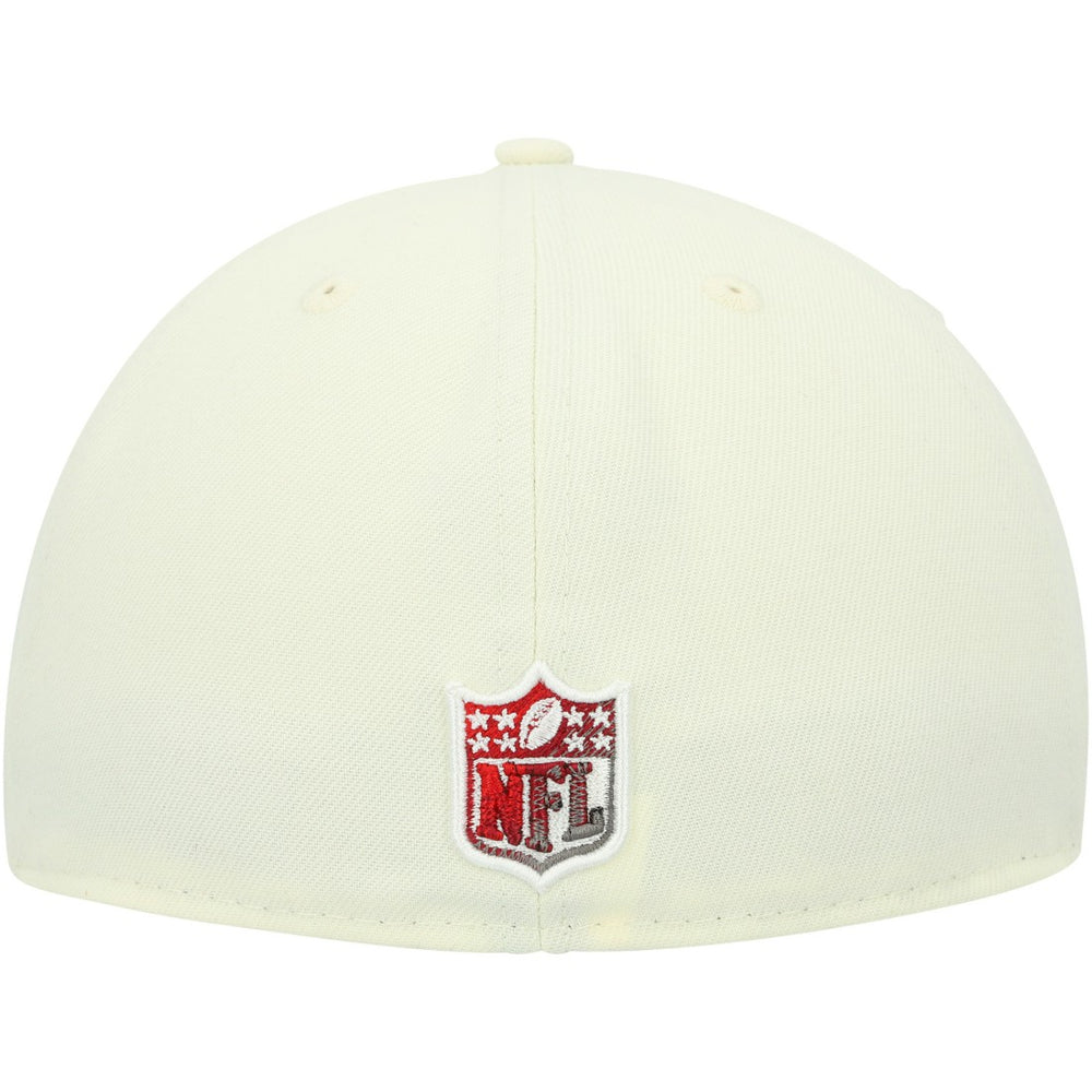 Tampa Bay Buccaneers New Era Chrome Color Dim 59FIFTY Fitted Hat Cream
