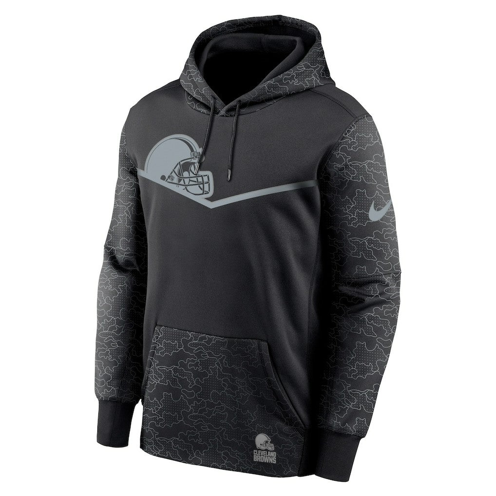 Cleveland Browns RFLCTV Chevron Pullover Hoodie Black