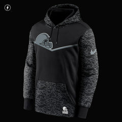 Cleveland Browns RFLCTV Chevron Pullover Hoodie Black