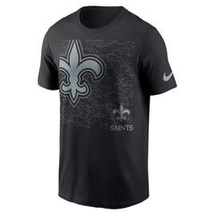 New Orleans Saints RFLCTV T-Shirt Black