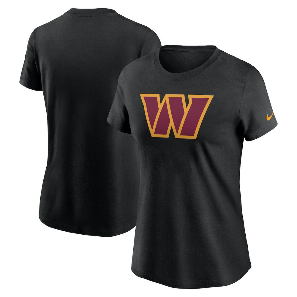 Washington Commanders Women's Logo Cotton Essential T-Shirt Black