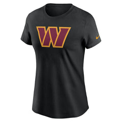 Washington Commanders Women's Logo Cotton Essential T-Shirt Black
