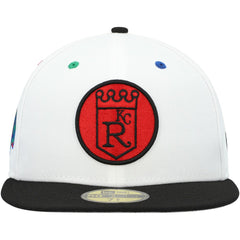 Kansas City Royals New Era  Primary Eye 59FIFTY Fitted Hat - White/Black Hats