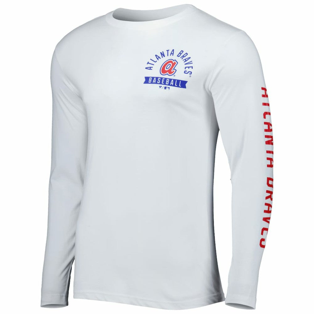 Atlanta Braves Fanatics Pressbox Long Sleeve T-Shirt - White T-shirts