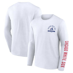 Chicago White Sox Fanatics Pressbox Long Sleeve T-Shirt - White T-shirts