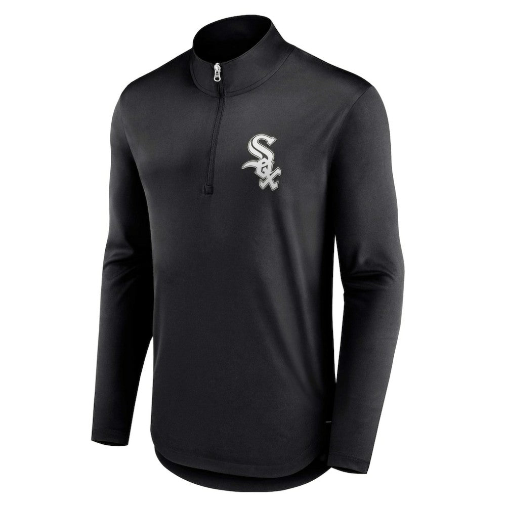 Chicago White Sox Fanatics Tough Minded Lightweight Quarter-Zip Pullover - Black Pullover