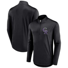 Colorado Rockies Fanatics Tough Minded Lightweight Quarter-Zip Pullover - Black Pullover