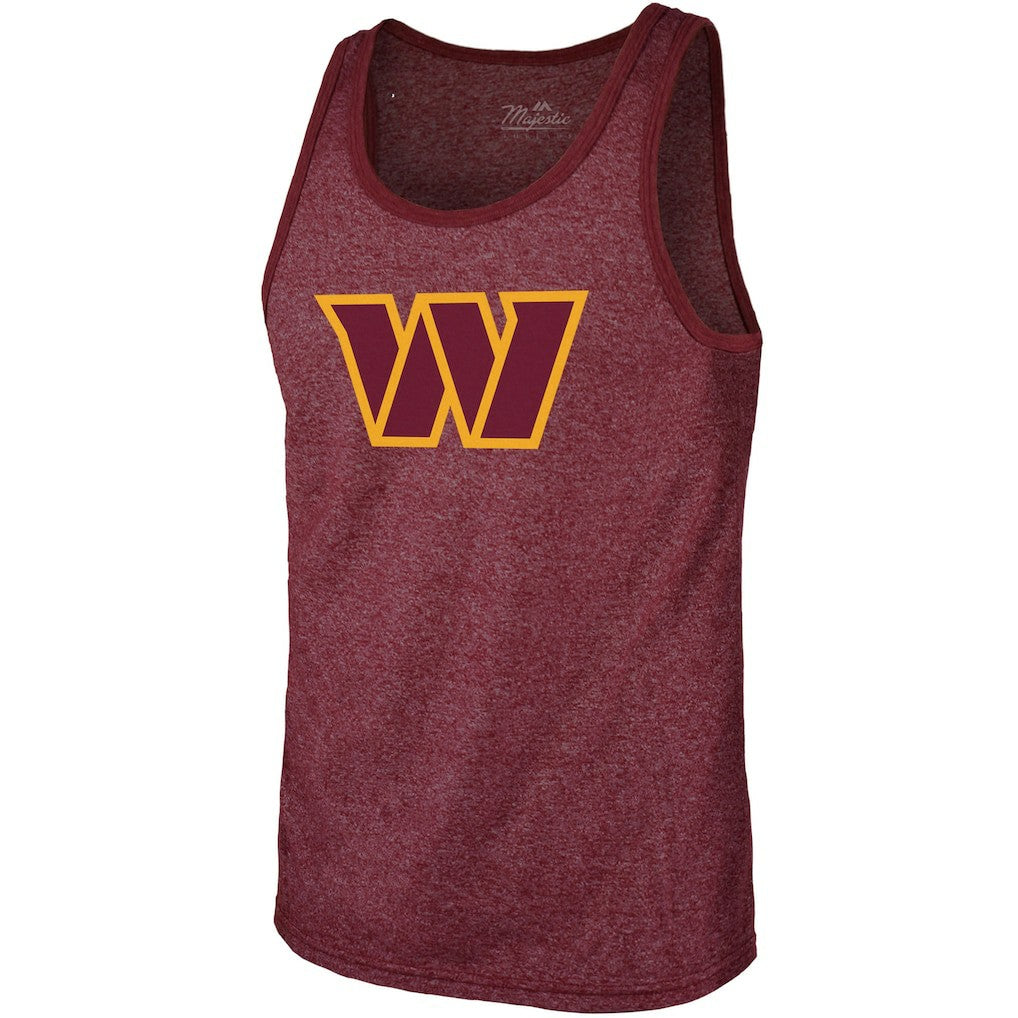 Terry McLaurin Washington Commanders Majestic Threads Player Name & Number Tank Top Heathered Burgundy