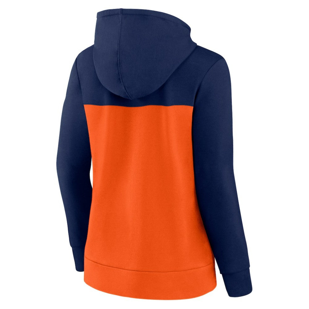 Houston Astros Fanatics Women's Take The Field Colorblocked Hoodie Full-Zip Jacket - Navy/Orange Jackets