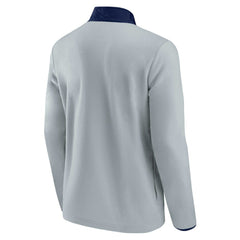 NHL Seattle Kraken Fanatics Hockey Polar Fleece Quarter-Snap Jacket - Gray/Navy