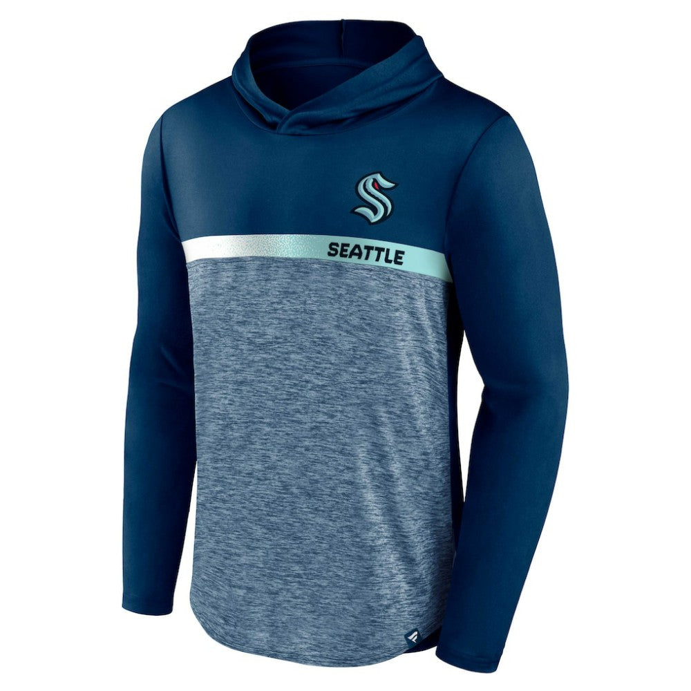 NHL Seattle Kraken Fanatics Podium Defender Pullover Hoodie - Deep Sea Blue