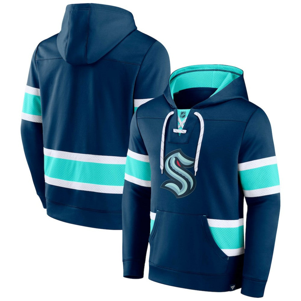 NHL Seattle Kraken Fanatics Powerplay Warrior Pullover Hoodie - Deep Sea Blue