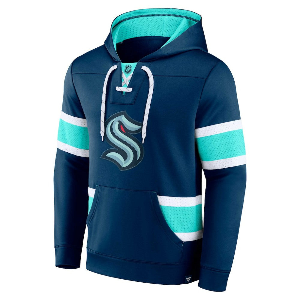 NHL Seattle Kraken Fanatics Powerplay Warrior Pullover Hoodie - Deep Sea Blue