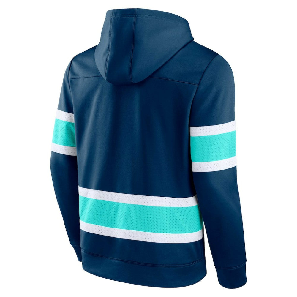 NHL Seattle Kraken Fanatics Powerplay Warrior Pullover Hoodie - Deep Sea Blue