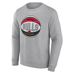 Chicago Bulls True Classics Vint Pullover Sweatshirt Heathered Gray