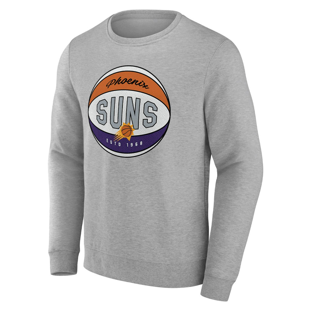 Phoenix Suns True Classics Vint Pullover Sweatshirt Heathered Gray