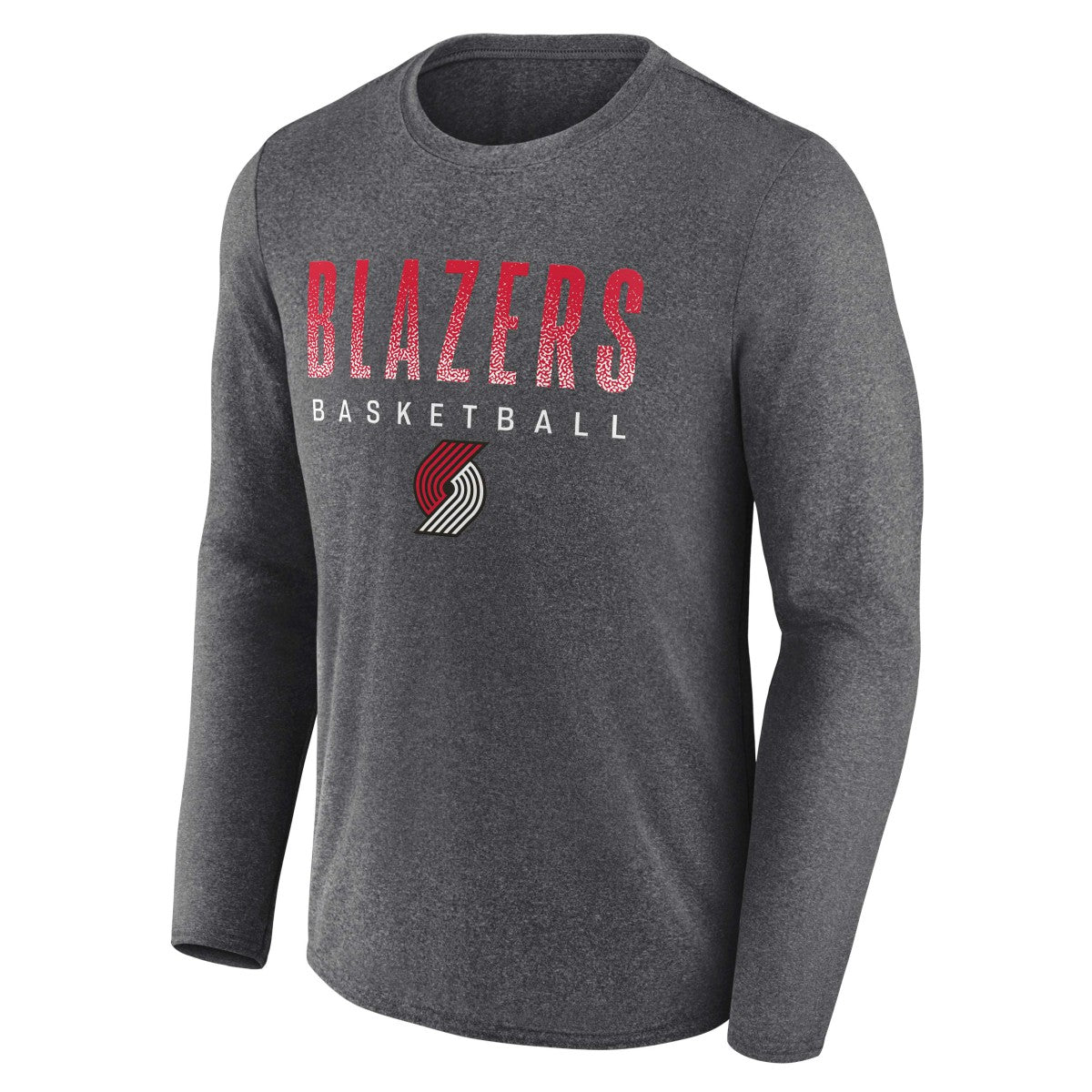 Portland Trail Blazers Where Legends Play Iconic Practice Long Sleeve T-Shirt Heathered Charcoal