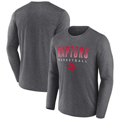 Toronto Raptors Where Legends Play Iconic Practice Long Sleeve T-Shirt Heathered Charcoal