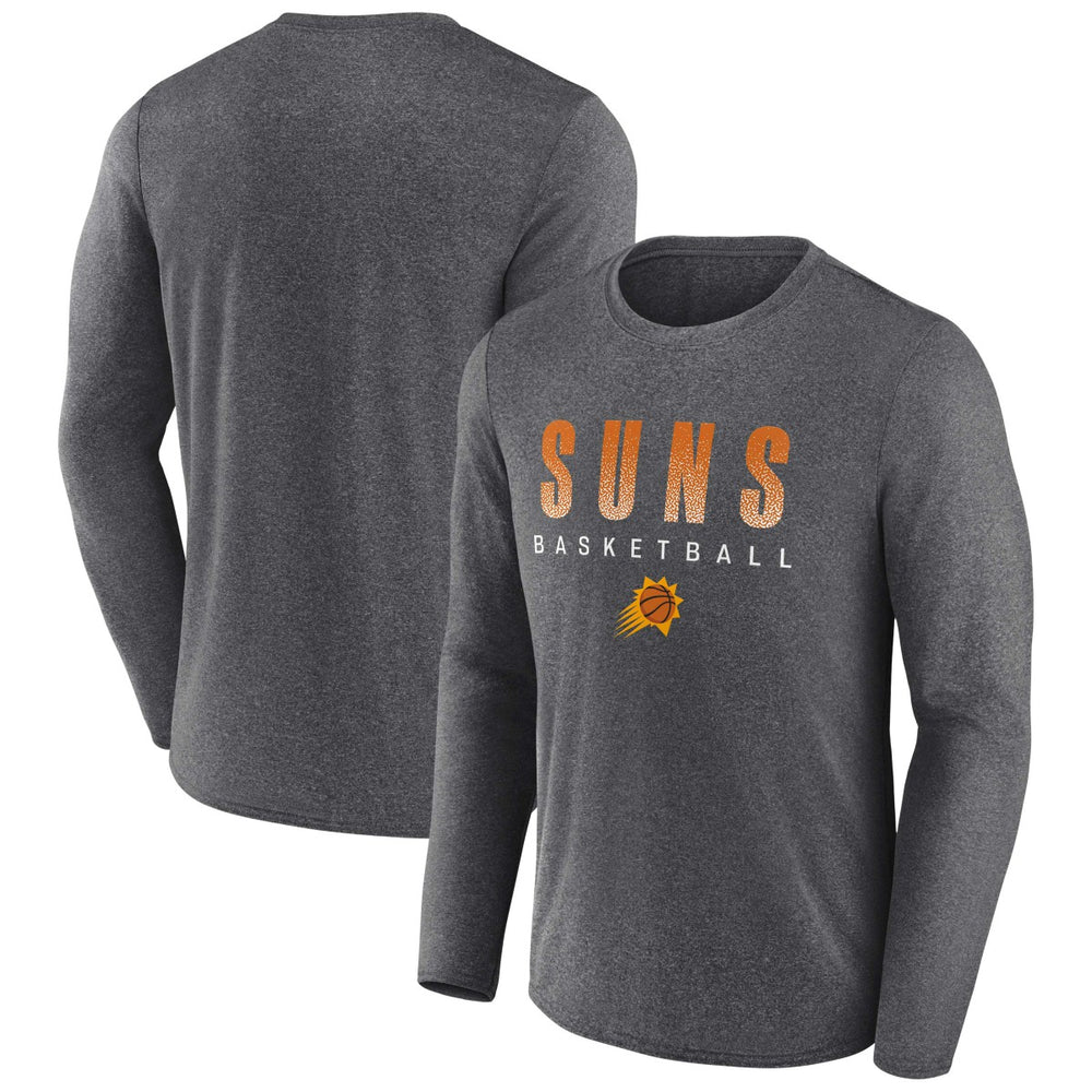 Phoenix Suns Where Legends Play Iconic Practice Long Sleeve T-Shirt Heathered Charcoal
