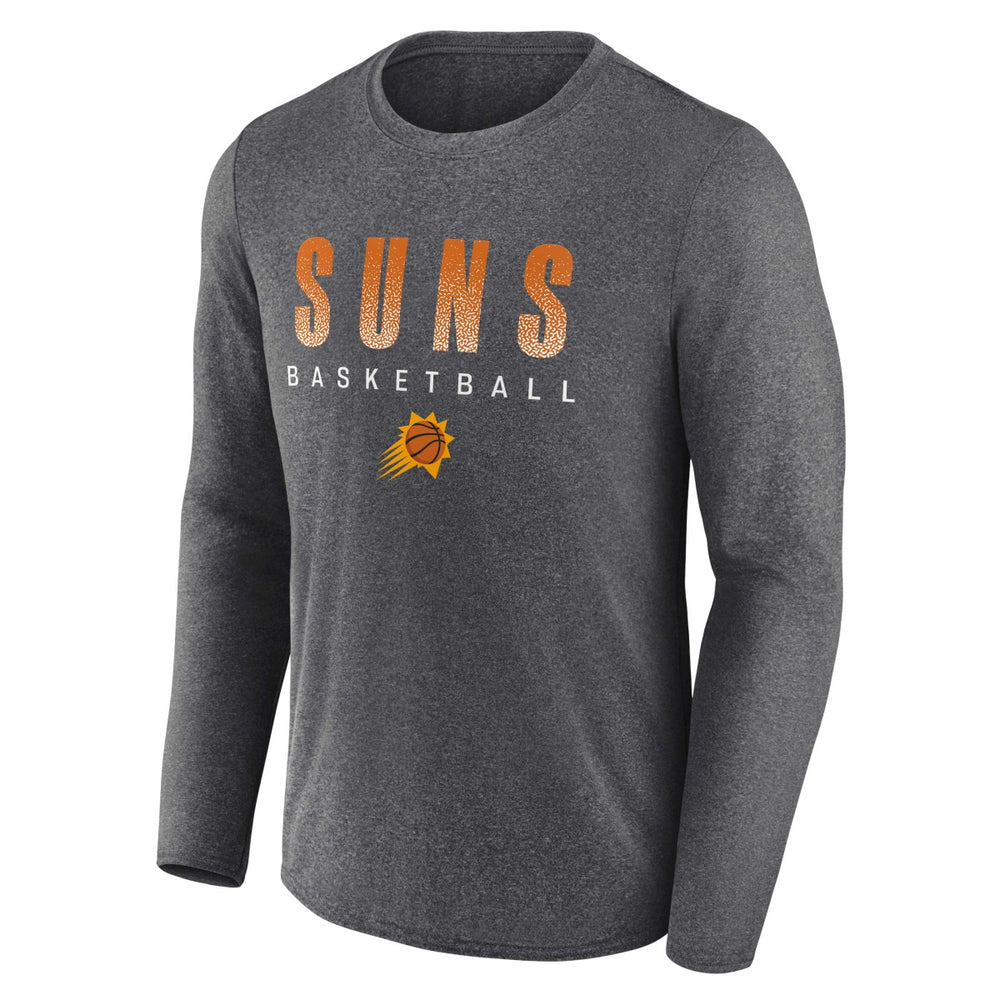 Phoenix Suns Where Legends Play Iconic Practice Long Sleeve T-Shirt Heathered Charcoal