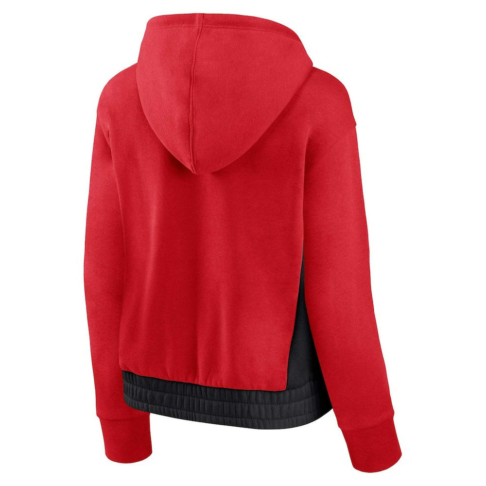 Chicago Bulls Women's Iconic Halftime Colorblock Pullover Hoodie Red