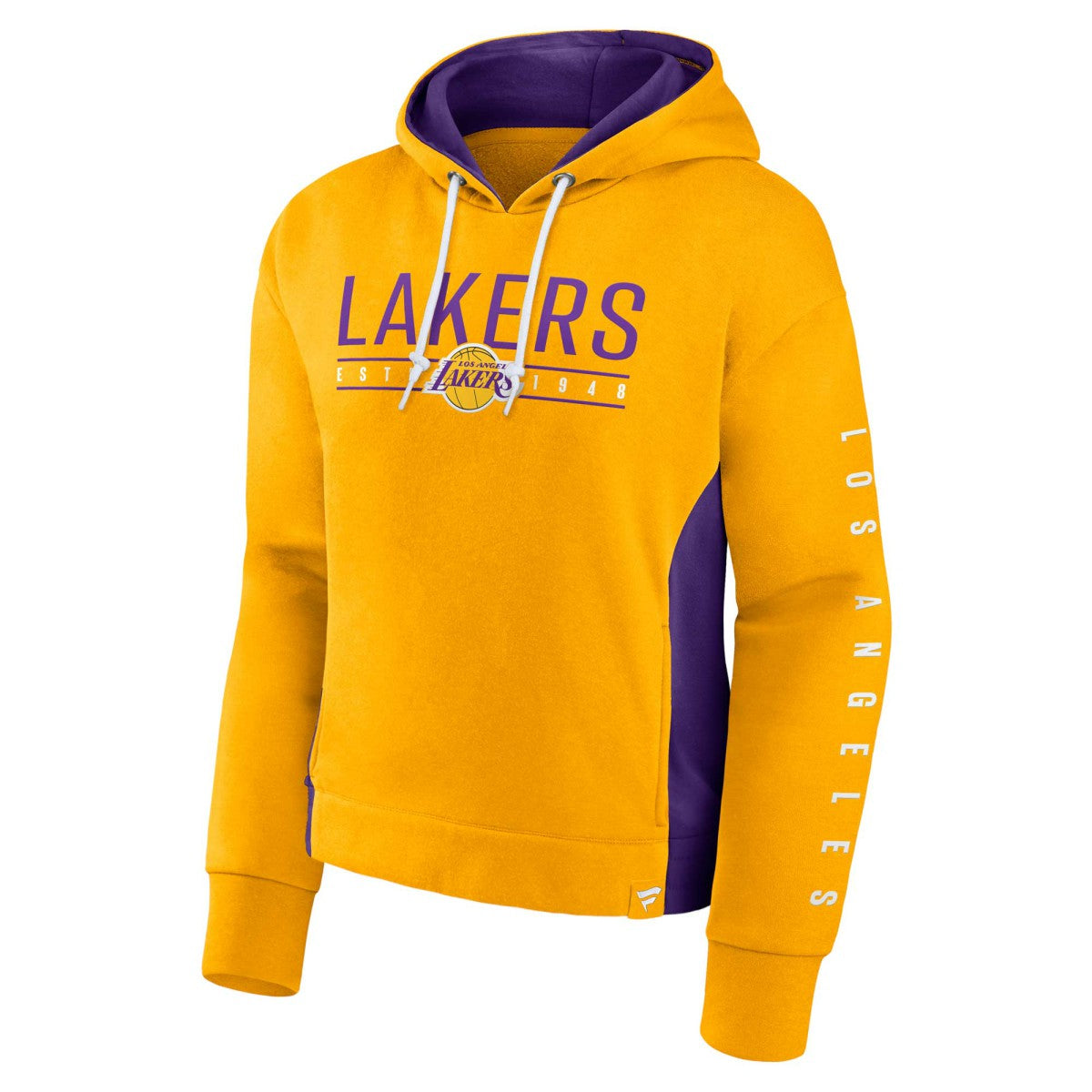 Los Angeles Lakers Women's Iconic Halftime Colorblock Pullover Hoodie Gold