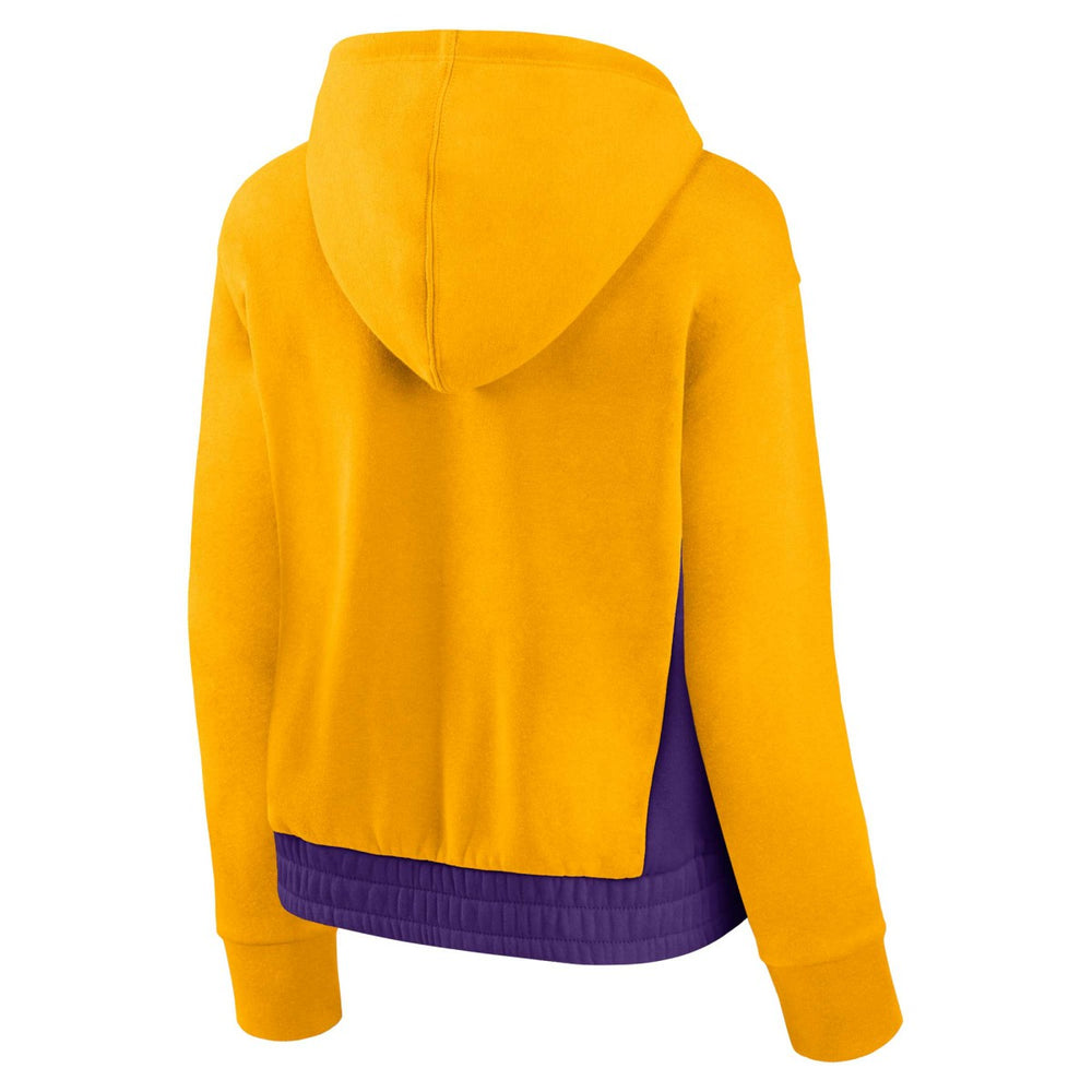 Los Angeles Lakers Women's Iconic Halftime Colorblock Pullover Hoodie Gold