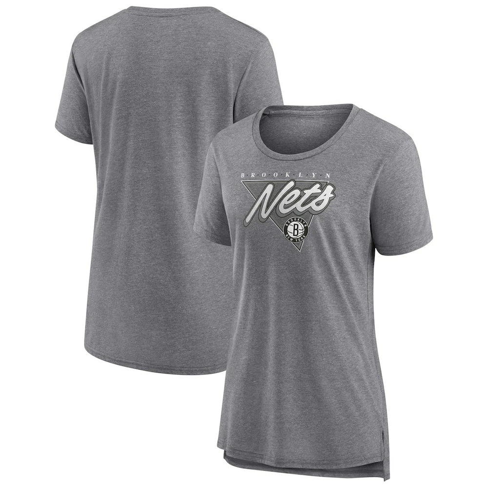 Brooklyn Nets Women's True Classics Tri-Blend T-Shirt Heathered Gray
