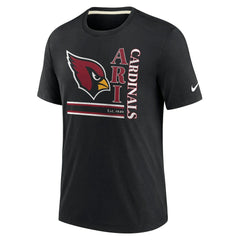 Arizona Cardinals Wordmark Logo Tri-Blend T-Shirt Black
