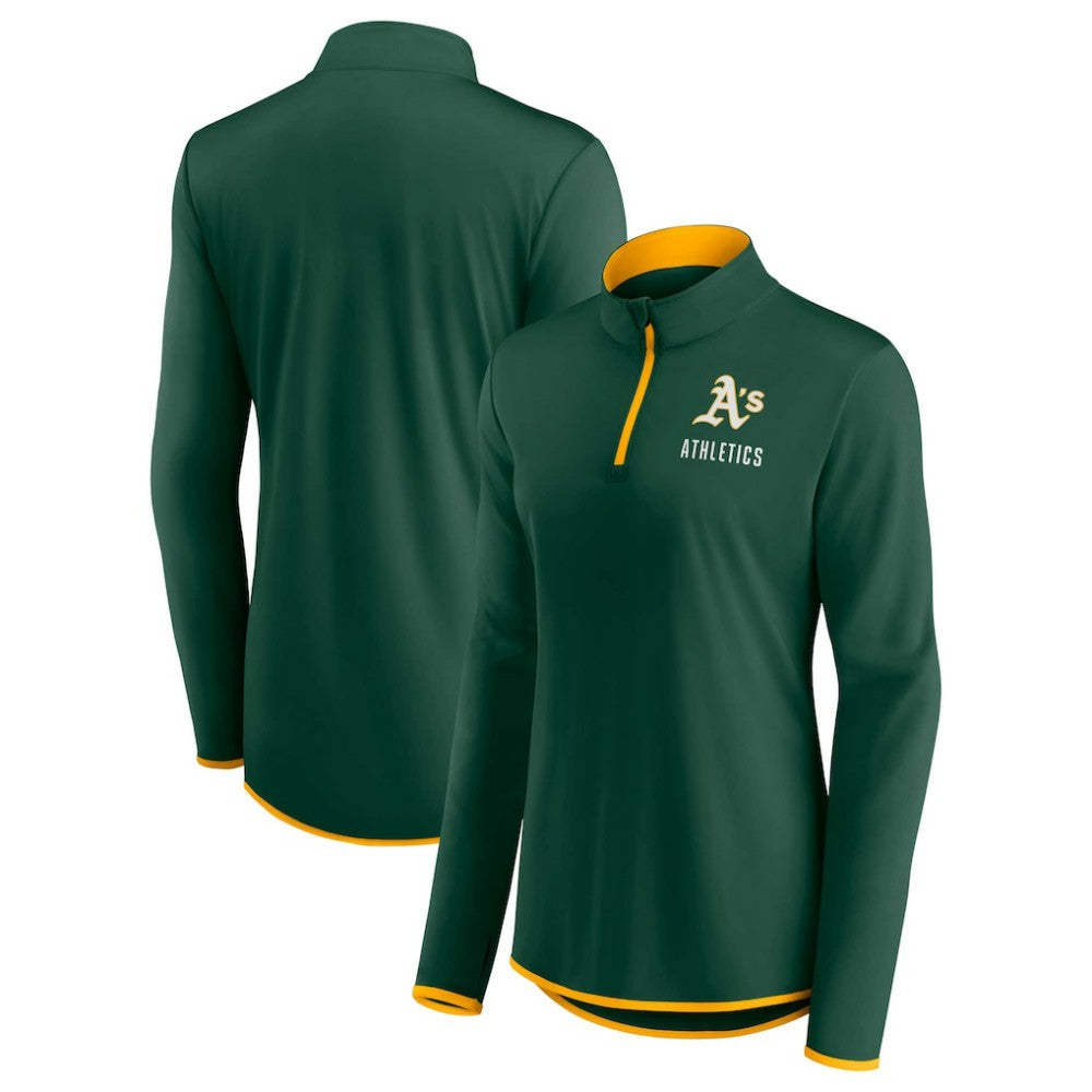 Athletics Fanatics Women's Worth The Drive Quarter-Zip Jacket - Green Jackets