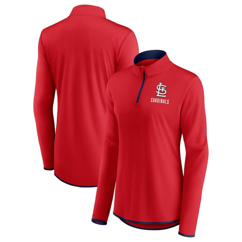 St. Louis Cardinals Fanatics Women's Worth The Drive Quarter-Zip Jacket - Red Jackets