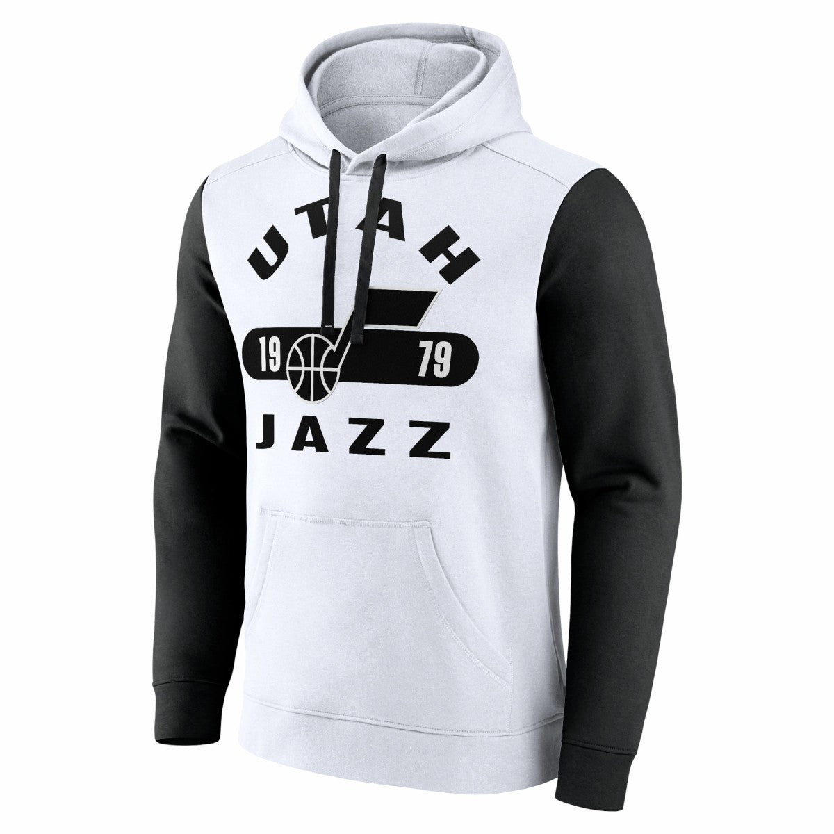 Utah Jazz Attack Colorblock Pullover Hoodie White/Black