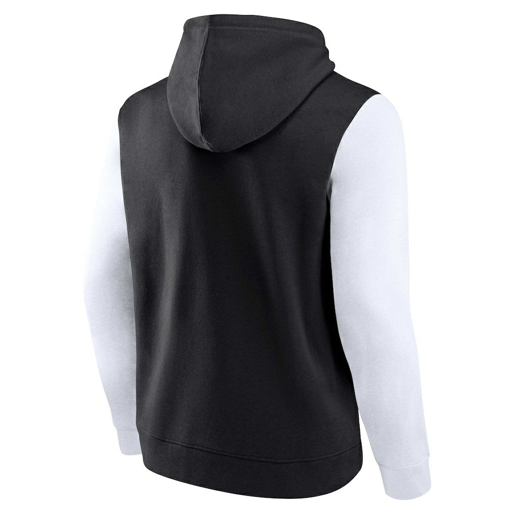 Brooklyn Nets Attack Colorblock Pullover Hoodie Black/White