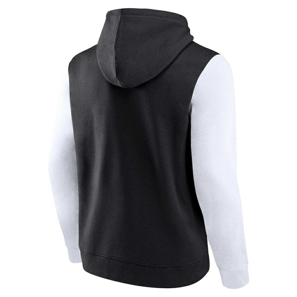 Brooklyn Nets Attack Colorblock Pullover Hoodie Black/White