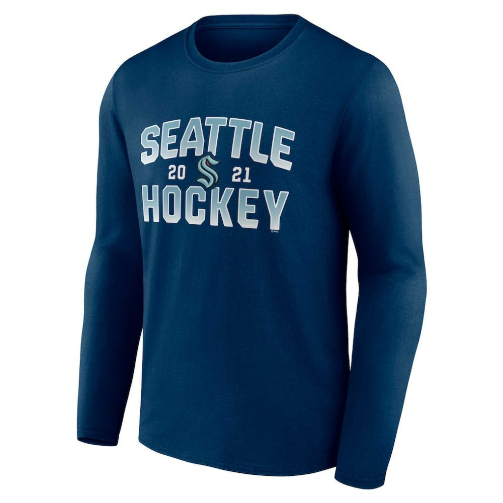 NHL Seattle Kraken Fanatics Skate Or Die Long Sleeve T-Shirt - Deep Sea Blue