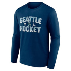 NHL Seattle Kraken Fanatics Skate Or Die Long Sleeve T-Shirt - Deep Sea Blue