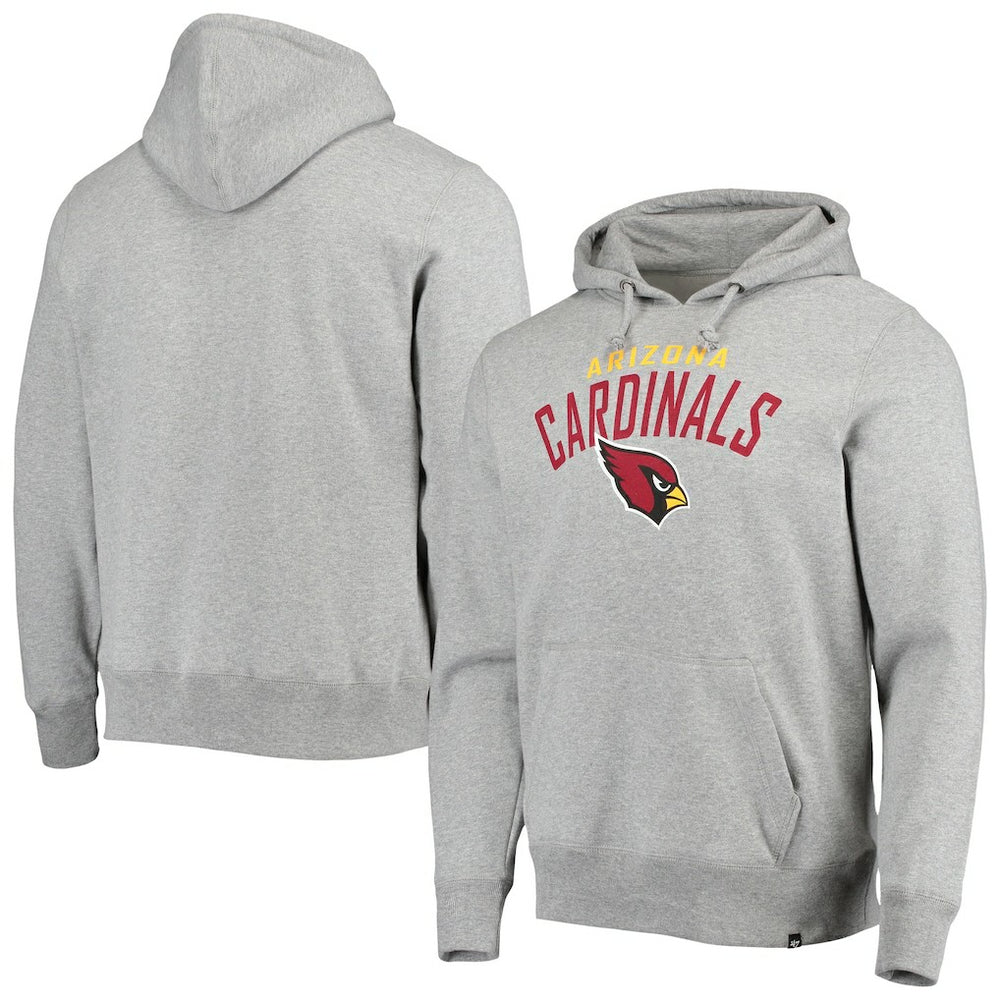 Arizona Cardinals '47 Outrush Headline Pullover Hoodie Heathered Gray