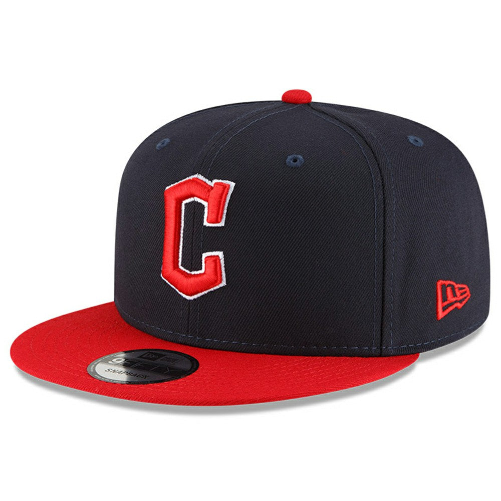 Cleveland Guardians New Era Team Color 9FIFTY Snapback Adjustable Hat - Navy/Red Hats