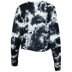 Chicago Bulls Women's Tie Dye Cropped Long Sleeve T-Shirt Black