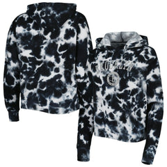 Brooklyn Nets Women's Brushed Cotton Tie-Dye Pullover Hoodie Black